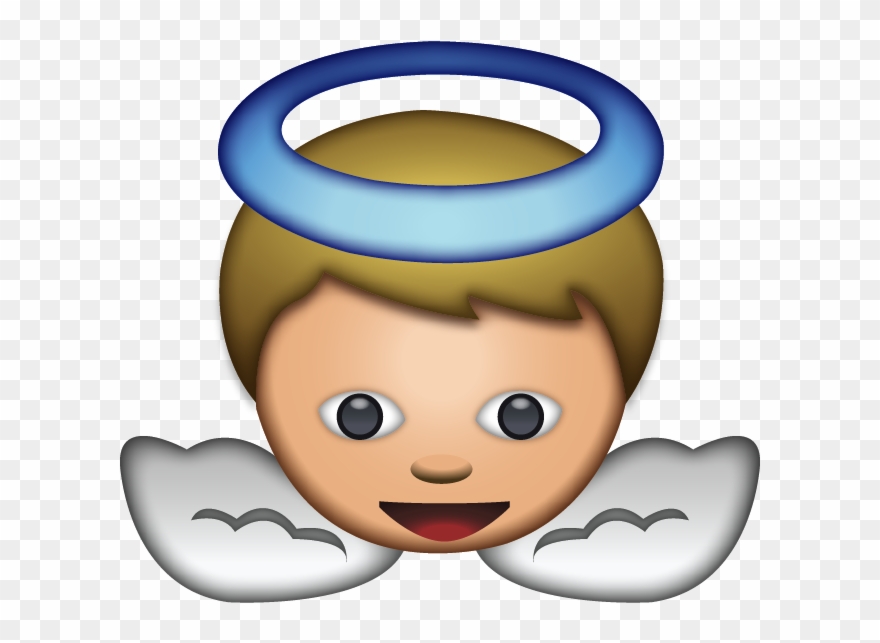 Download White Baby Island - Angel Emoji Png Clipart