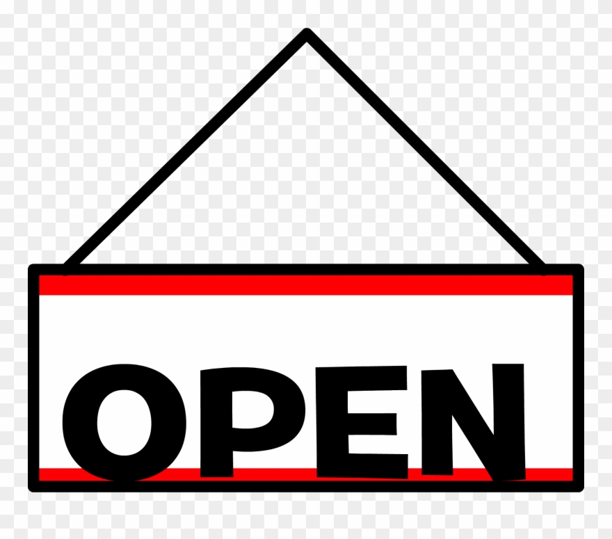 Open Closed Sign - Transparent Open Sign Clipart