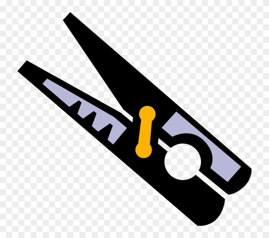 Or Clothes Peg Vector Image Illustration Of - Clothespin Clipart