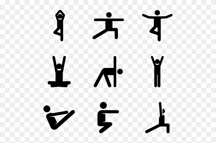 Yoga Pictograms - Yoga Pose Icon Clipart