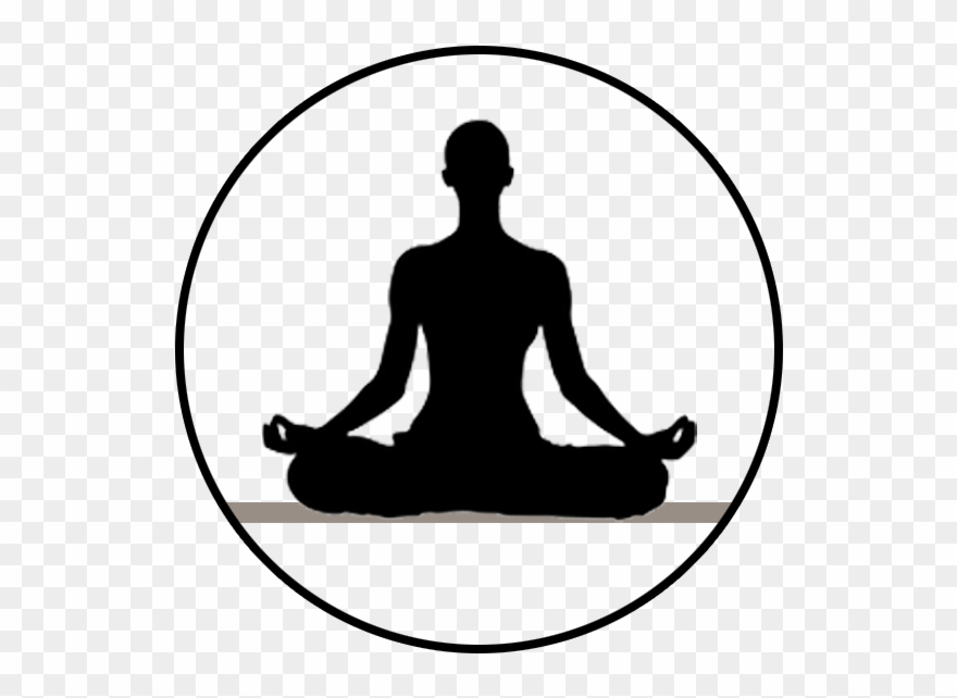 Meditation Clipart Yoga Class - Person Meditating Silhouette - Png Download