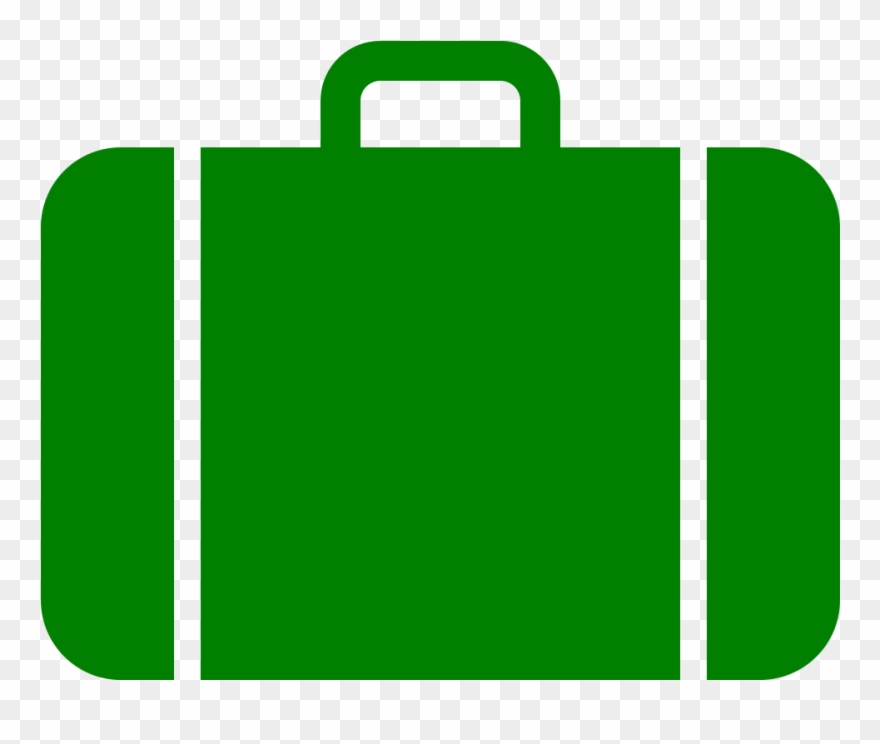 Suitcase Icon Green - Case Icon Png Green Clipart