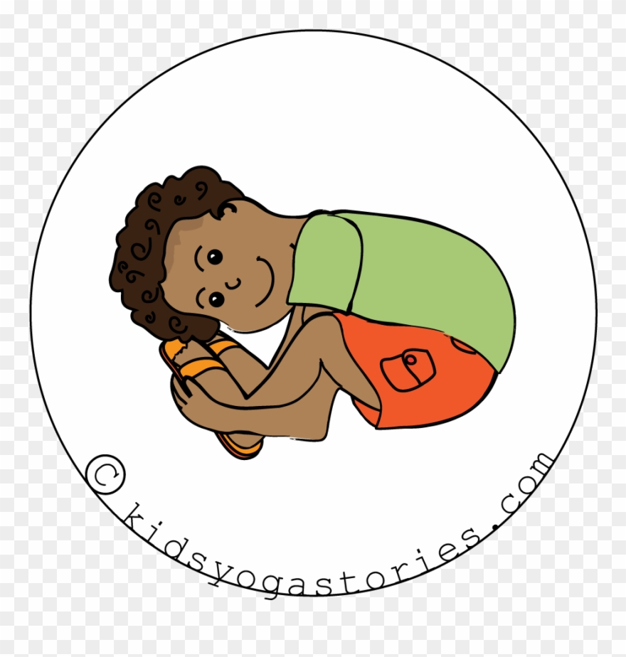 Tortoise Pose For Kids - Family Yoga Clipart