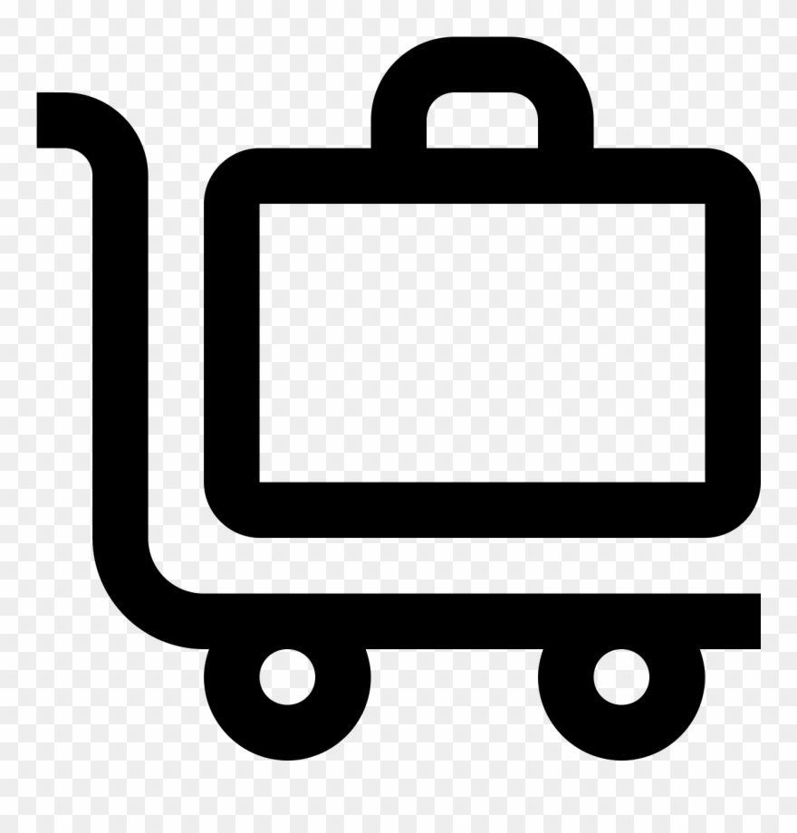 Luggage Trolley Icon - Icon Clipart