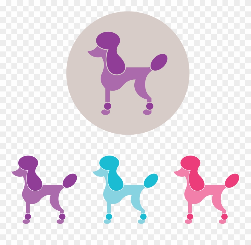Poodle Clipart Purple - Clip Art - Png Download