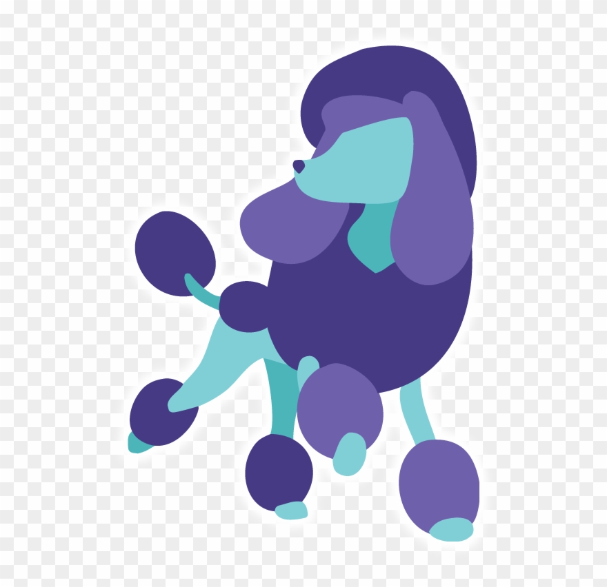Poodle Clipart Purple - Barking Style Mobile Grooming - Png Download