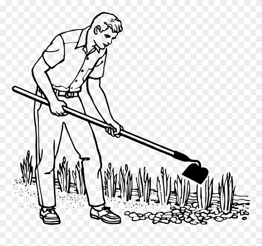 Man With The Hoe Clipart - Png Download