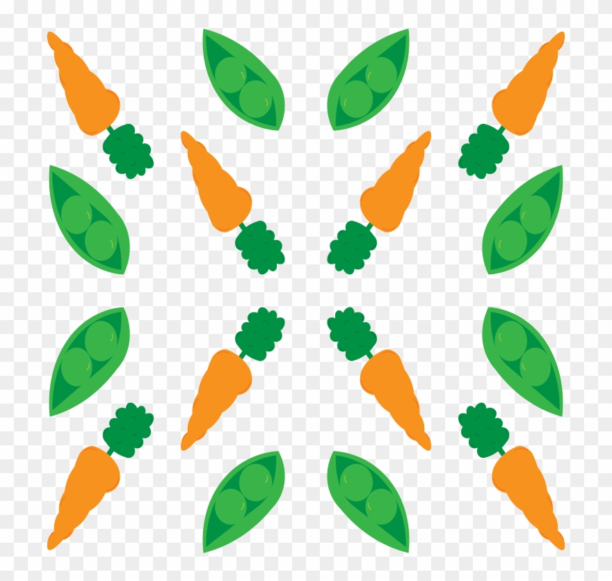 Peas And Carrots Kaliedescope Clipart