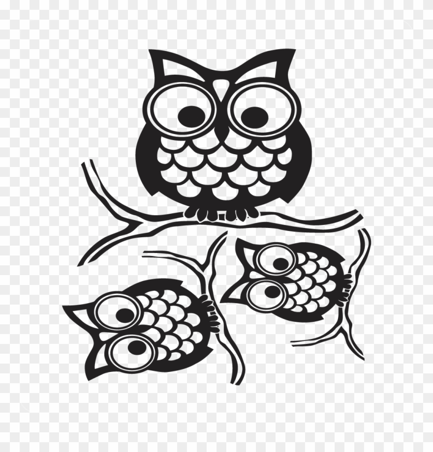 Owl Perched On Branch Decal Set - Wallpops! Wall Art Kit Give A Hoot Small Wall Decal Clipart