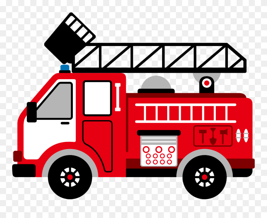 Firefighter Clipart Fire Truck - Fire Truck Png Clipart Transparent Png