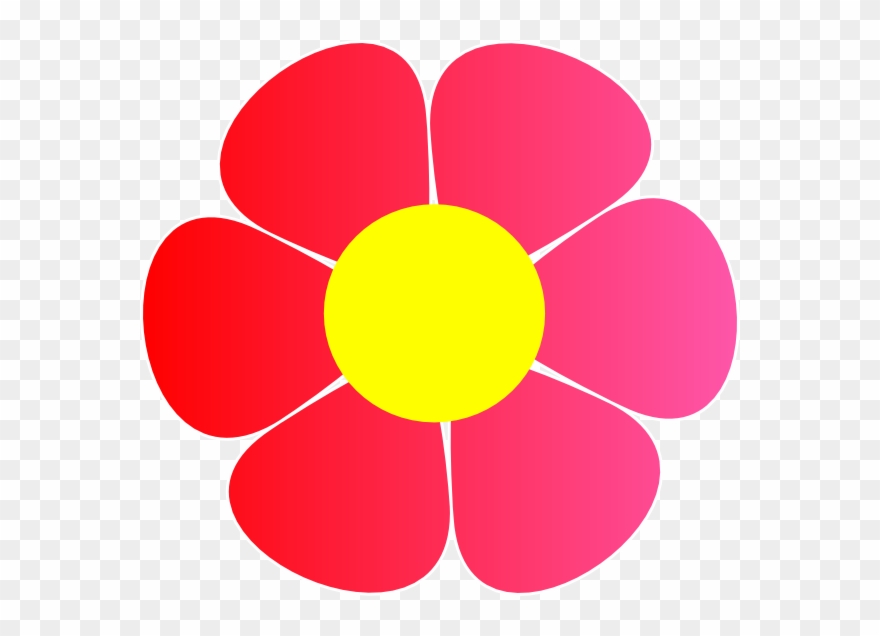 Hippie - Red Flower Clipart Png Transparent Png