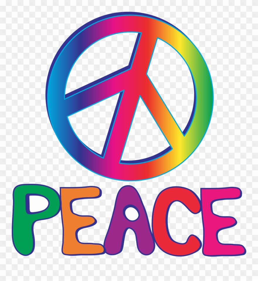 Illustration Of Peace Text With Peace Sign Vector Art, - Le Signe De La Paix Clipart