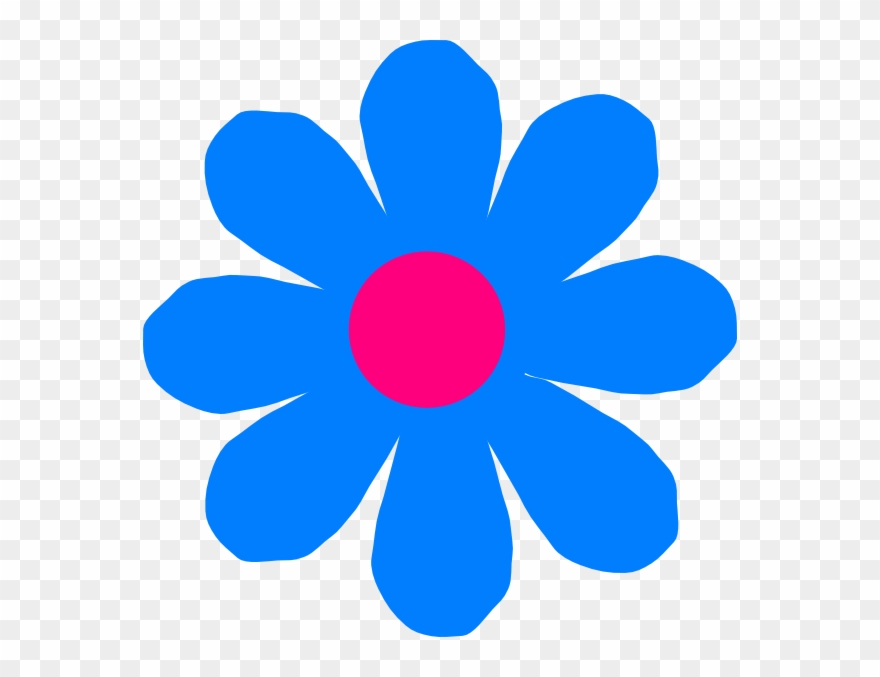 Hippies Clipart Blue Flower - Flower Clipart - Png Download