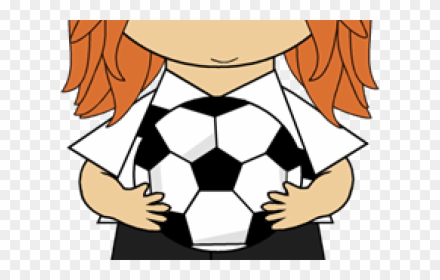 Girl Playing Soccer Clip Art - Png Download