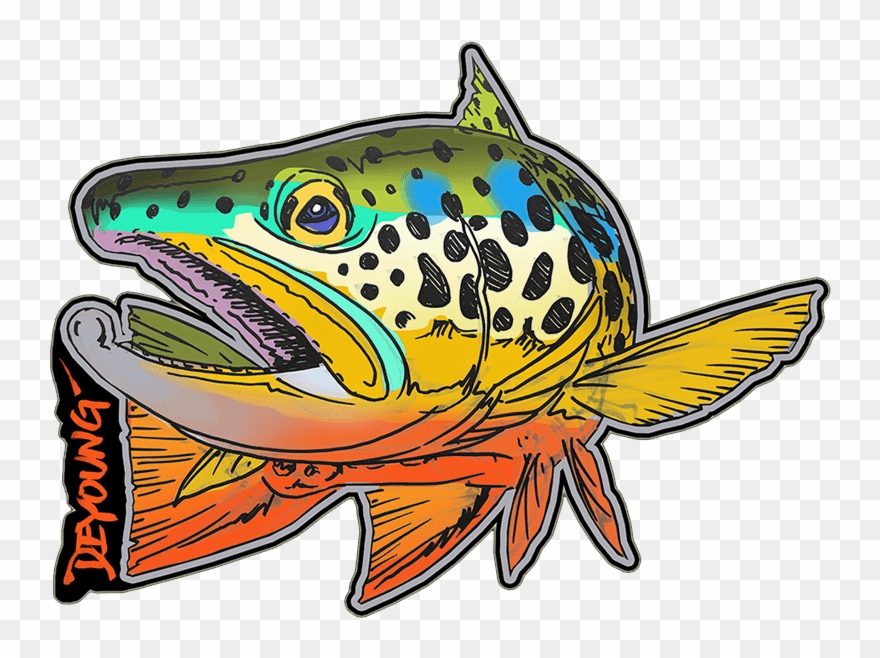 Derek Deyoung Brown Turning Cutout Decal - Decal Clipart