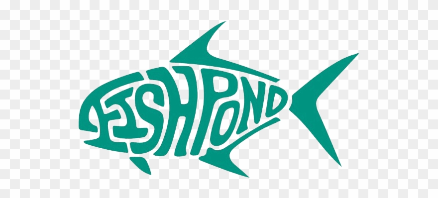 Fishpond Die Cut Permit Sticker Blue - Die Cutting Clipart