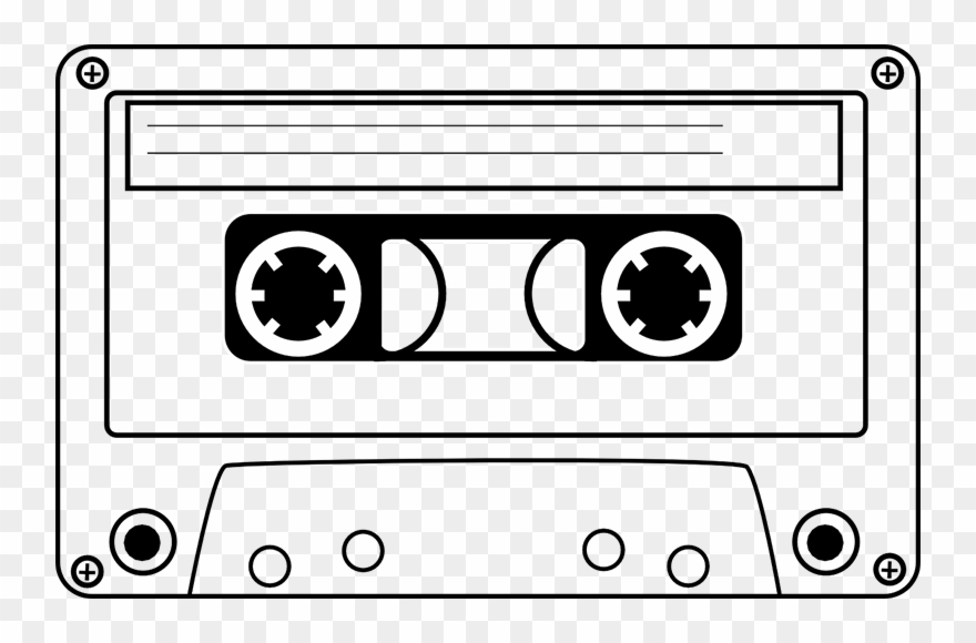 R - O - Hutch - Love It - Black And White Cassette Tape Clipart - Png Download