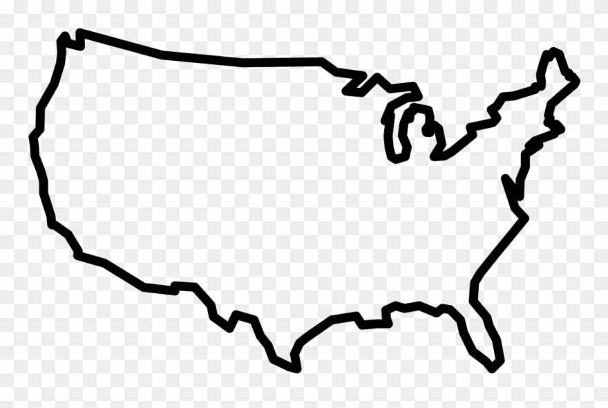 See Our Map - Us Map Outline Icon Clipart