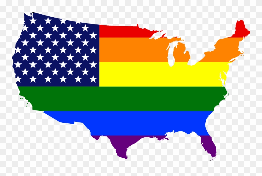 United States Clipart Untited Image Transparent - Gay Marriage United States - Png Download