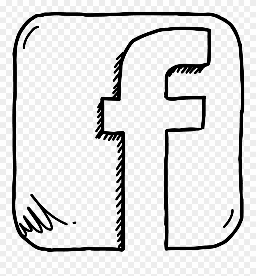 Like Us On Facebook - Line Art Clipart