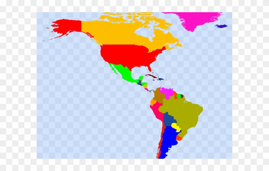 Map Of The Usa Clipart Svg - America Continent Map Png Transparent Png