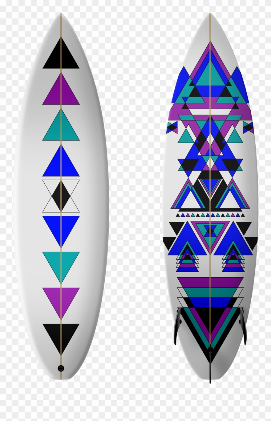 Retro Clipart Surfboard - Tablas De Surf Diseños - Png Download