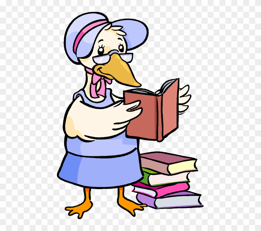 Mother Goose Nursey - Mother Goose Reading A Book Clipart