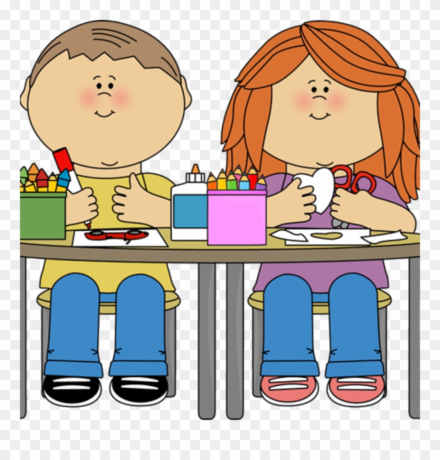 Art Class Clipart Kids In Art Class 550495 Kid Idea - Teachers Pay Teachers Long And Short Vowels Cut And - Png Download
