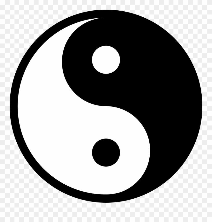 Yang, Yin, Yin Yang, Chinese, Symbol, Good Bad - Yin Yang Clipart