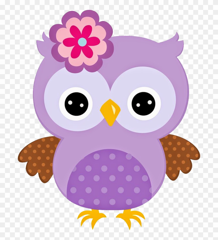 Corujinha Lilas 05 Imagens Png Pink Orange Baby Shower - Purple Owl Clipart Transparent Png
