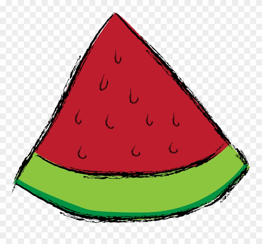 Jpg Black And White Download Watermelon Food Clip Art - Gambar Ilustrasi Buah Semangka - Png Download
