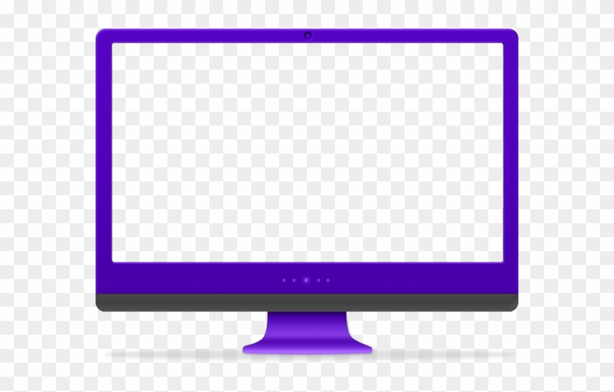 Computers Clipart Purple - Computer Monitor - Png Download