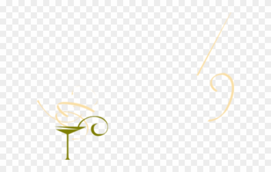 Cocktail Clipart Gold Cocktail - Martini Glass Clip Art - Png Download
