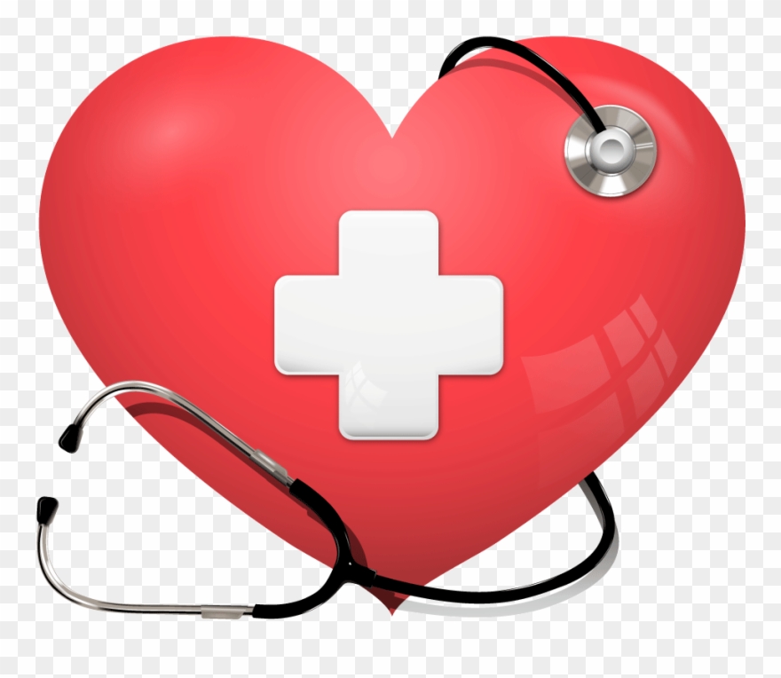 Heart Stethoscope Health Care Cardiology - Heart With Stethoscope Png Clipart