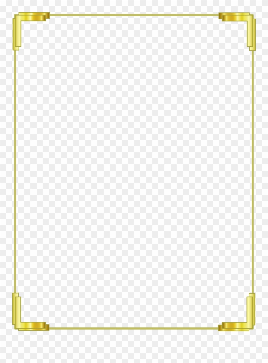 Art Deco Borders Clipart 1 Source - Transparent Background Gold Border - Png Download