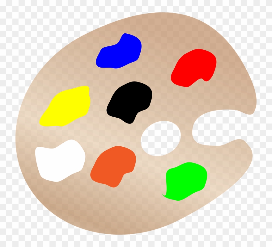 Download Free Printable Clipart And Coloring Pages - Paint Pallet Clip Art - Png Download