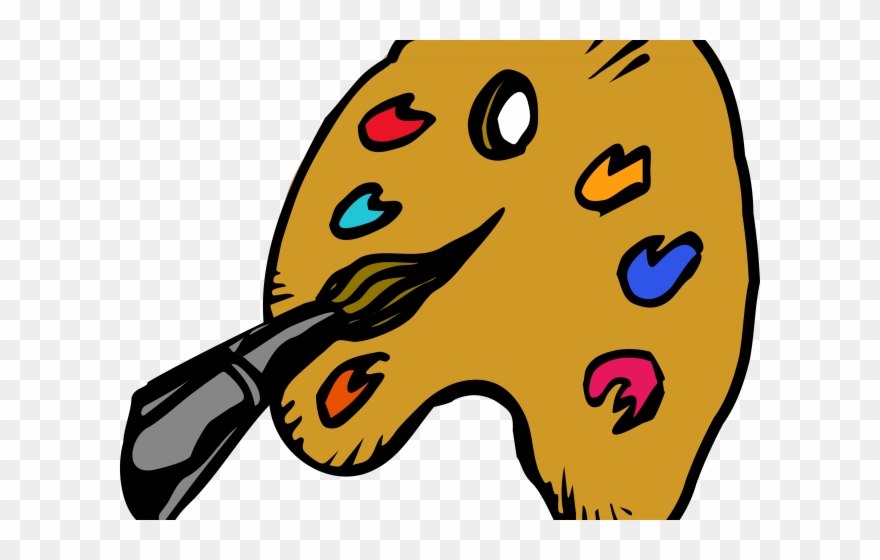 Paintbrush And Palette Clipart - Painting Clip Art - Png Download