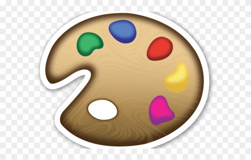 Palette Clipart Real Artist - Emoji Paleta De Pintura - Png Download