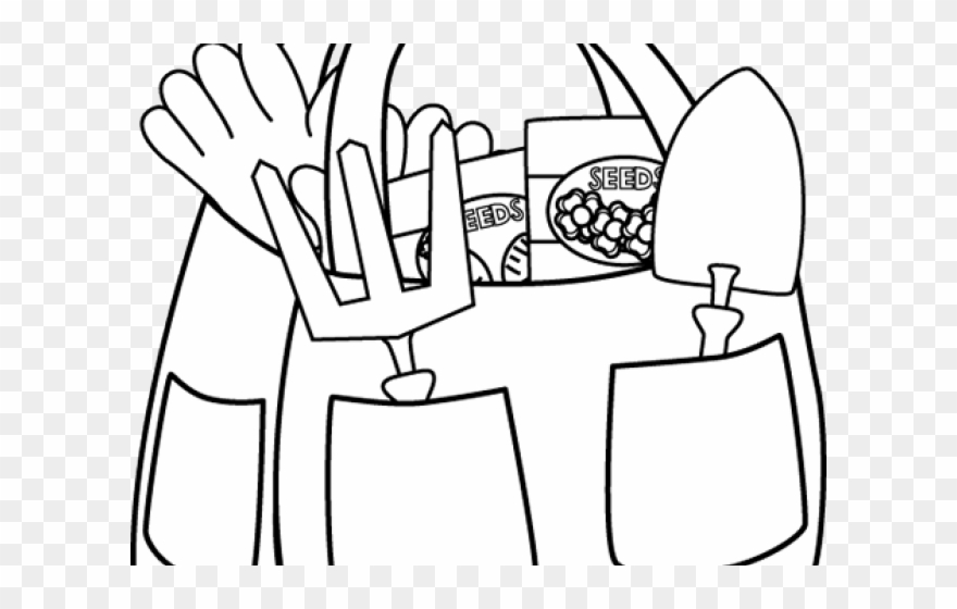 Garden Clipart Bag - Clip Art Gardening - Png Download