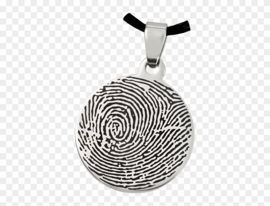 Fingerprint Memorial Jewelry - Fingerprint Memorial Jewelry: Stainless Steel Round Clipart