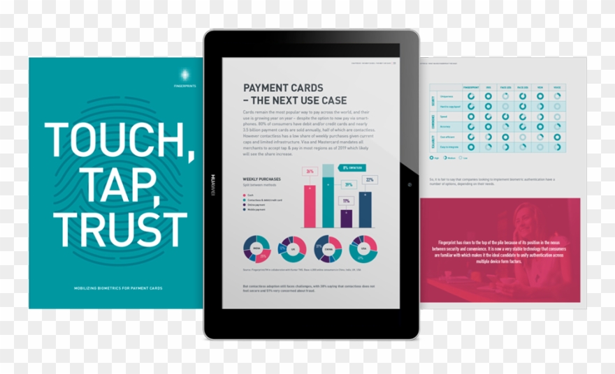 Mobilizing Biometrics For Payment Cards - E-book Readers Clipart