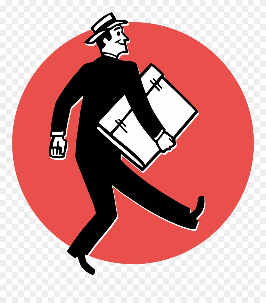 The Auctioneer - Art Print: Pop Ink - Csa Images' Smiling Man Carrying Clipart