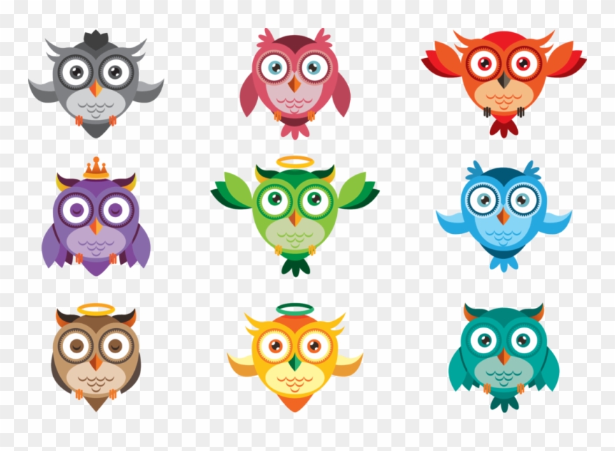 Cute Owl Clip Art Free - Owl Cartoon Icon - Png Download