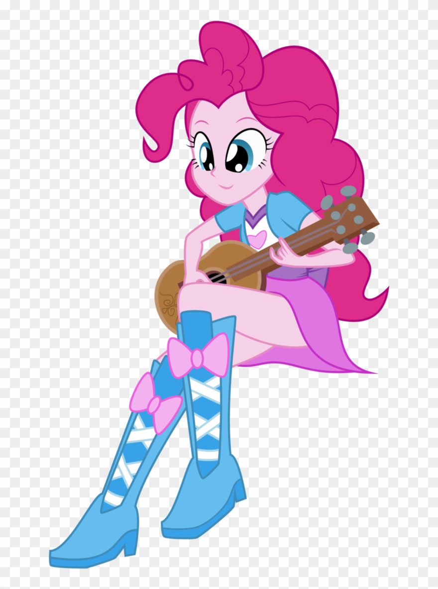 [pc] Pinkie's Guitar Lesson By Discorded-joker - Equestria Girl Pinkie Pie Clipart