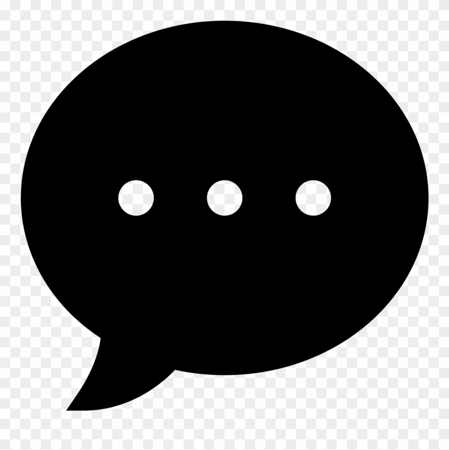 Png File - Black Speech Bubble Vector Clipart