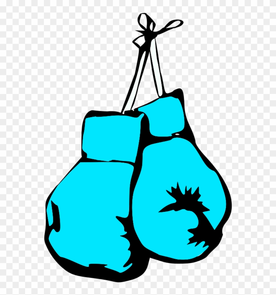 Blue Boxing Gloves Clipart - Hanging Boxing Gloves T-shirt - Png Download