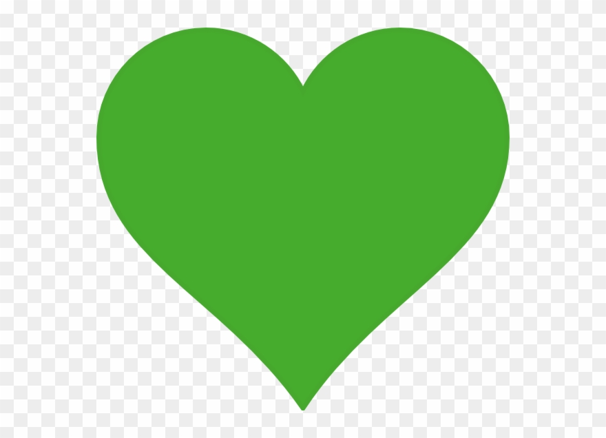 Lime Heart Clip Art At Clker - Green Heart Transparent Background - Png Download