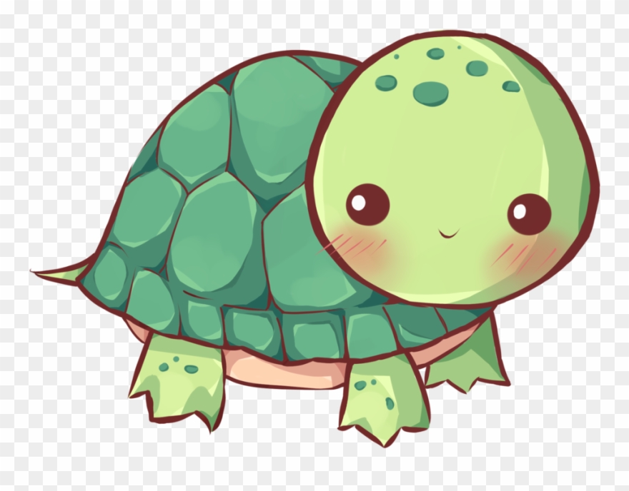 Drawn Turtle Transparent - Kawaii Turtle Clipart