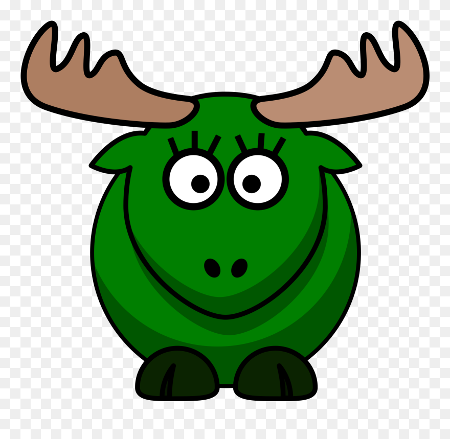 This Free Clip Arts Design Of Green Moose - Png Download