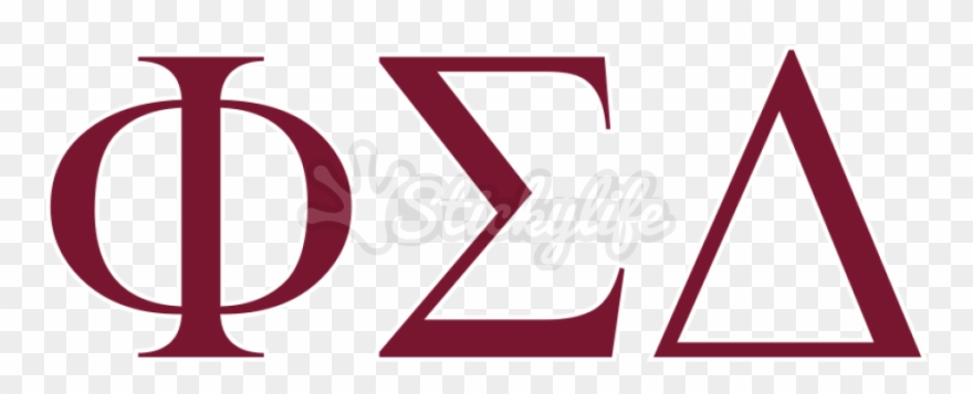 Phi Sigma Delta Vinyl Lettering - Sigma Delta Tau Stickers Clipart